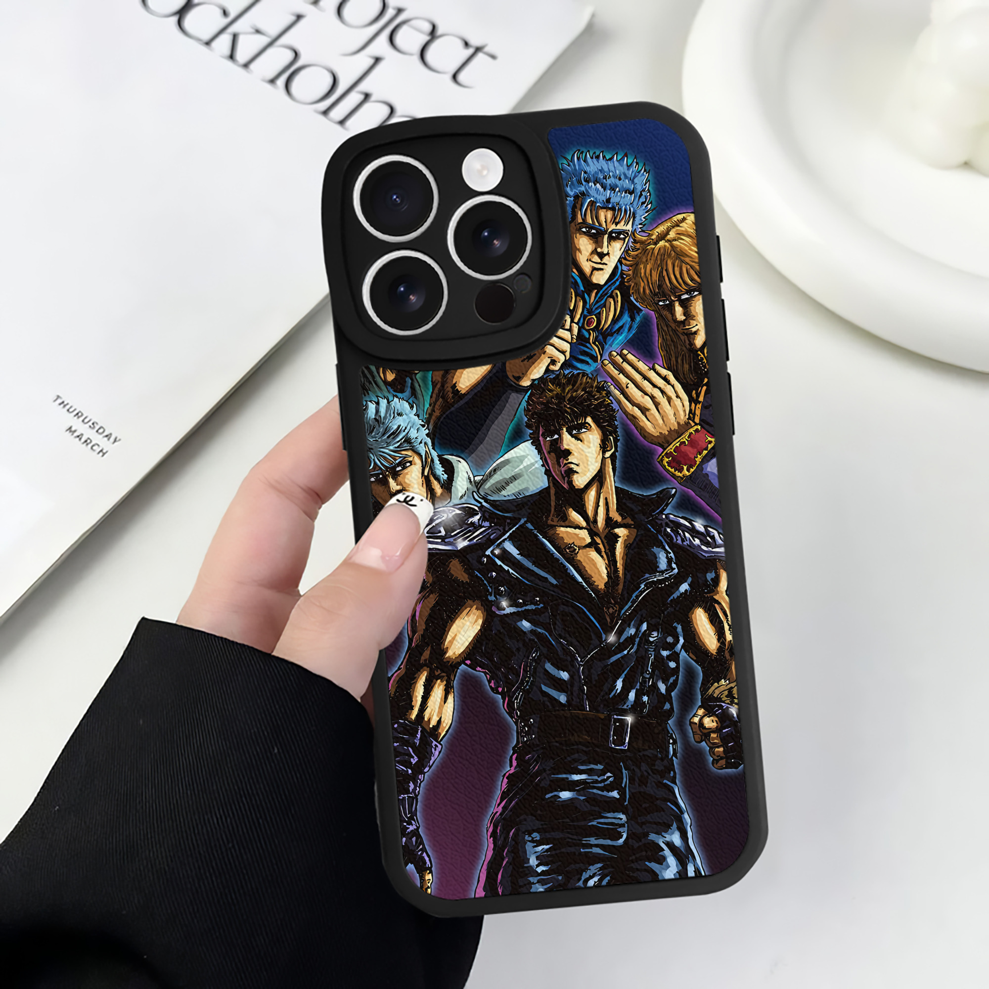 （画像用） 北斗の拳 Fist of the North Star 【iPhone 16シリーズ対応】シリコンスマホケース（レザー調） 材質：シリコン